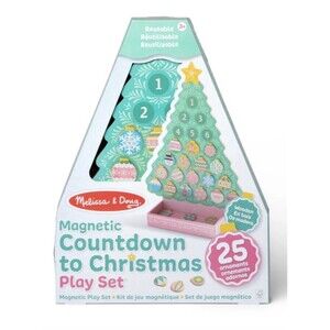 Melissa And Doug Countdown To Christmas Wooden Magnetic Play Set - Pink - NEW